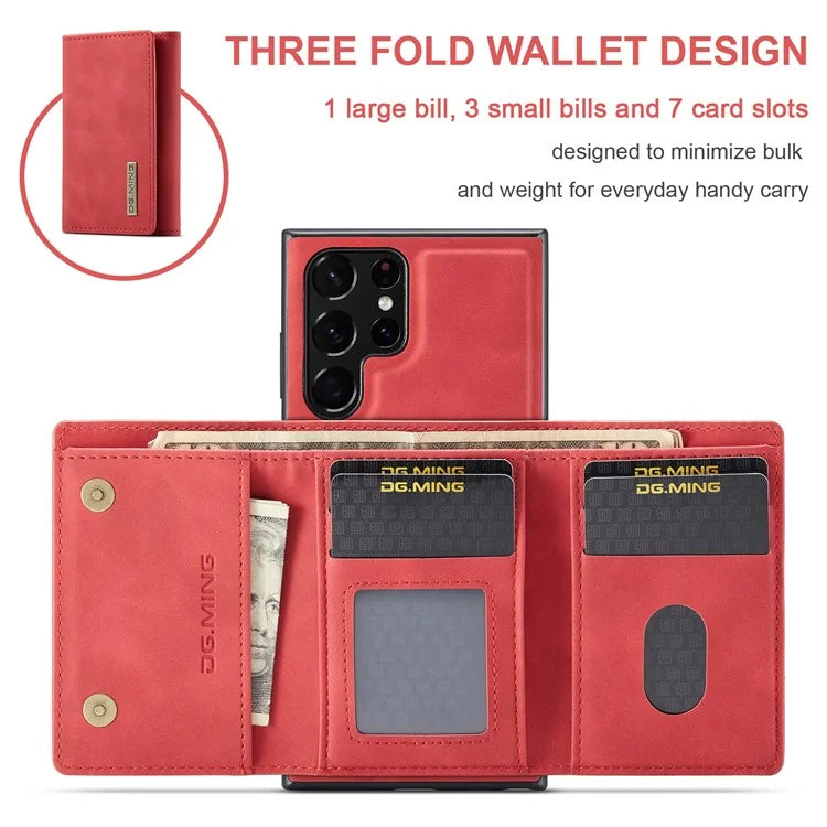 DG.MING M1 Series for Samsung Galaxy S24 Ultra Case Detachable Wallet Phone Cover