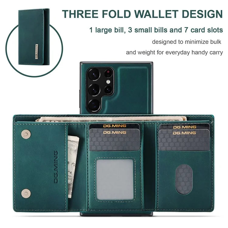 DG.MING M1 Series for Samsung Galaxy S24 Ultra Case Detachable Wallet Phone Cover