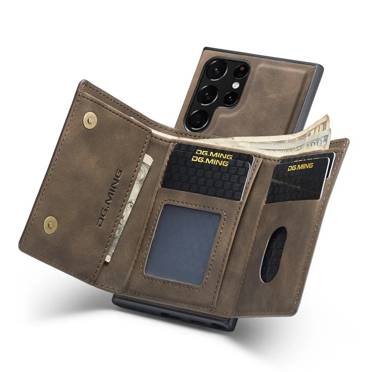 DG.MING M1 Series for Samsung Galaxy S24 Ultra Case Detachable Wallet Phone Cover