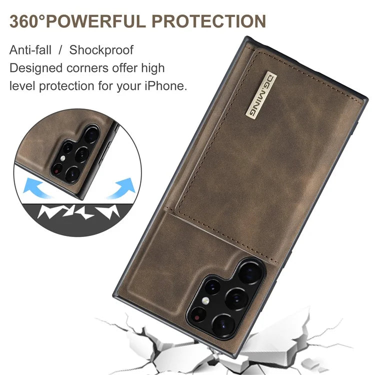 DG.MING M1 Series for Samsung Galaxy S24 Ultra Case Detachable Wallet Phone Cover