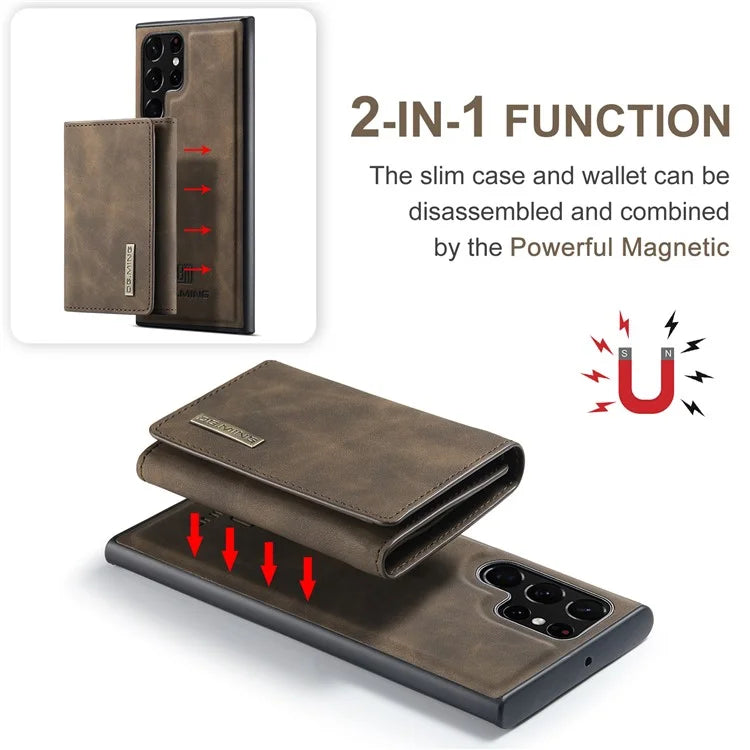 DG.MING M1 Series for Samsung Galaxy S24 Ultra Case Detachable Wallet Phone Cover