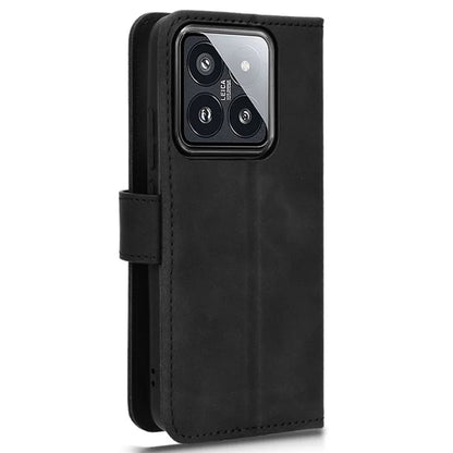 For Xiaomi 14 Cell Phone Case Skin-touch Stand Leather Wallet Cover