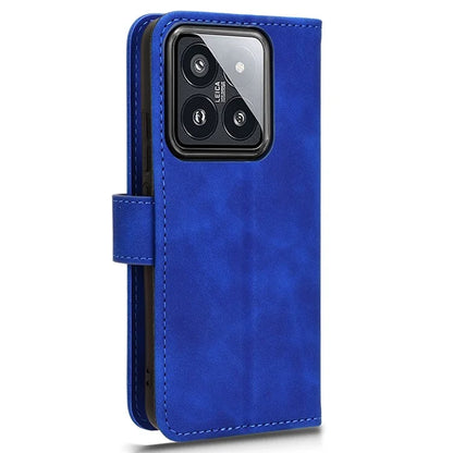 For Xiaomi 14 Cell Phone Case Skin-touch Stand Leather Wallet Cover