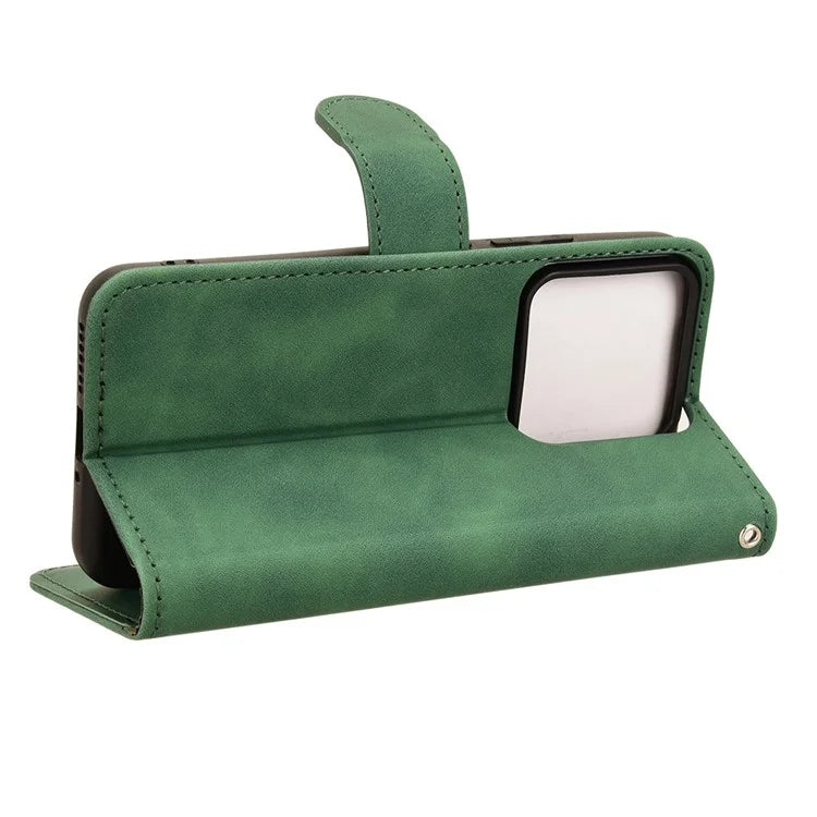 For Xiaomi 14 Cell Phone Case Skin-touch Stand Leather Wallet Cover
