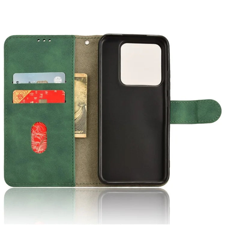 For Xiaomi 14 Cell Phone Case Skin-touch Stand Leather Wallet Cover