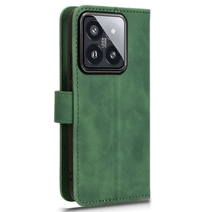 For Xiaomi 14 Cell Phone Case Skin-touch Stand Leather Wallet Cover