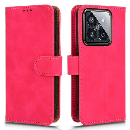 For Xiaomi 14 Cell Phone Case Skin-touch Stand Leather Wallet Cover