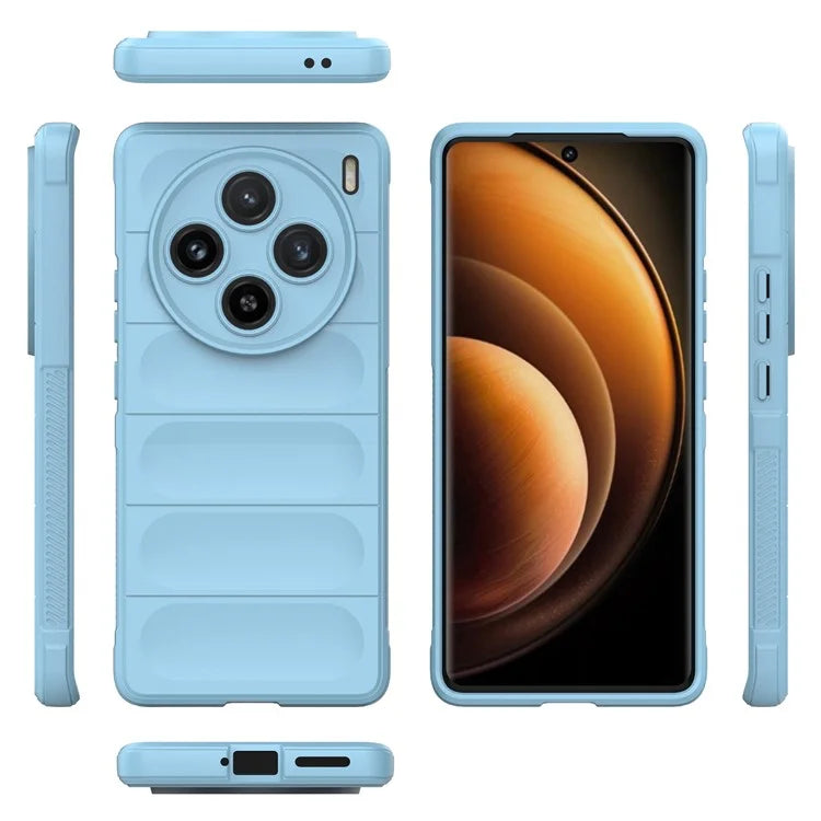 For vivo X100 5G Case Rugged Phone Protector Soft TPU Phone Back Shell Cover
