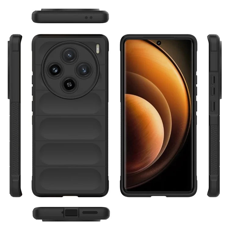 For vivo X100 5G Case Rugged Phone Protector Soft TPU Phone Back Shell Cover