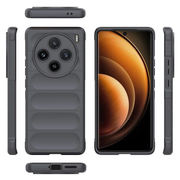 For vivo X100 5G Case Rugged Phone Protector Soft TPU Phone Back Shell Cover