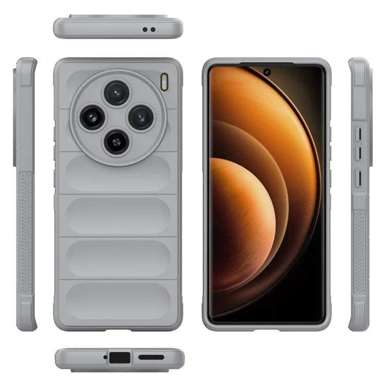 For vivo X100 5G Case Rugged Phone Protector Soft TPU Phone Back Shell Cover