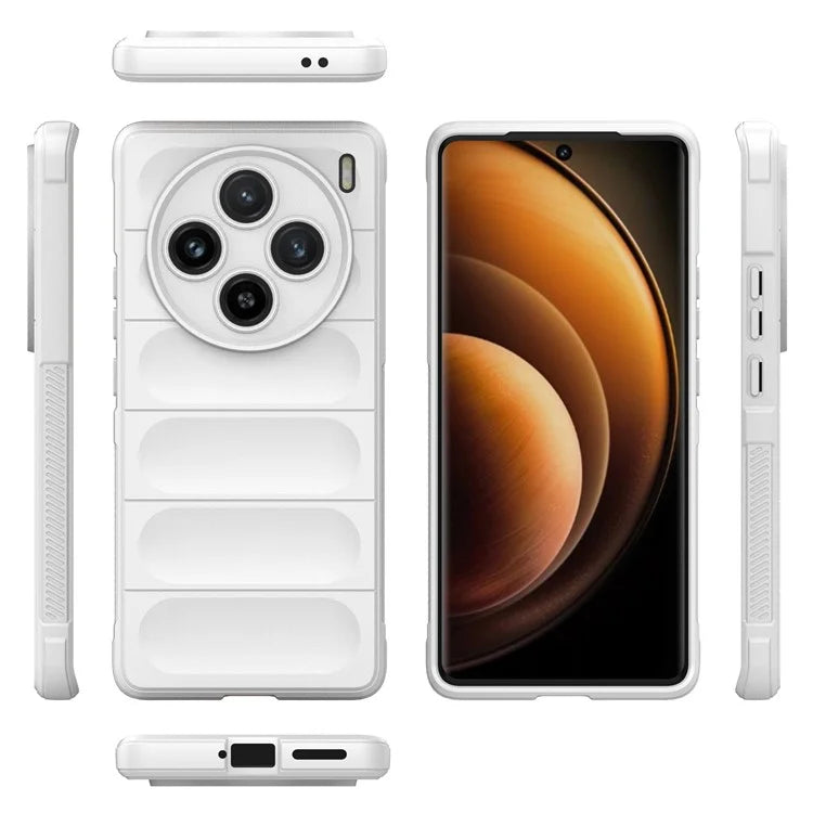 For vivo X100 5G Case Rugged Phone Protector Soft TPU Phone Back Shell Cover