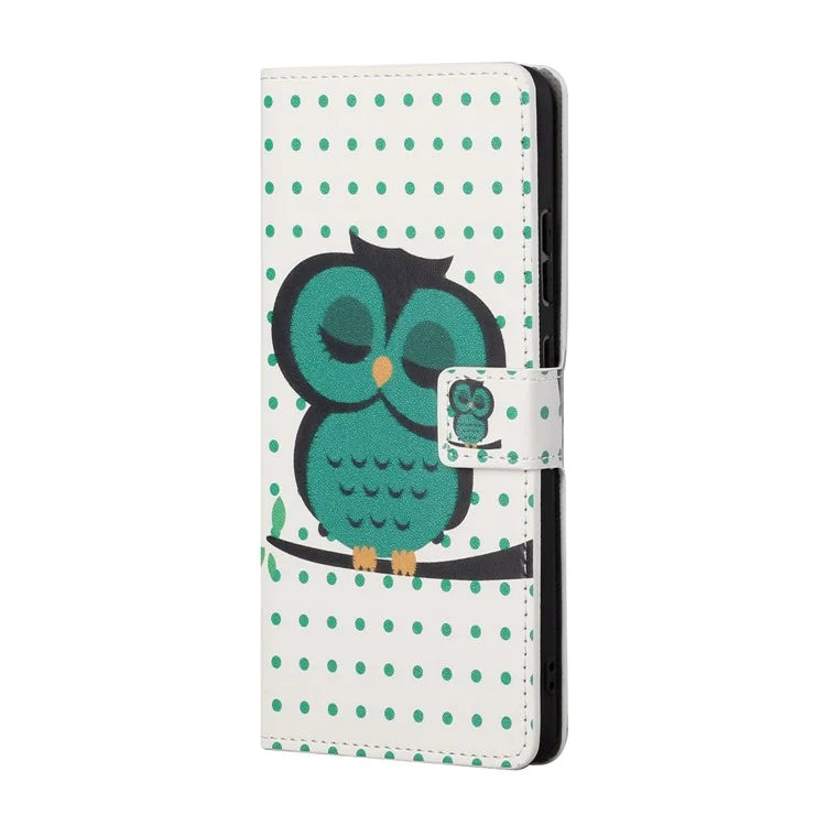 For Google Pixel 8a PU Leather Case Pattern Flip Stand Phone Cover