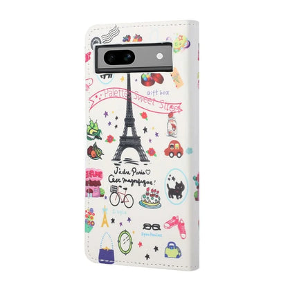 For Google Pixel 8a PU Leather Case Pattern Flip Stand Phone Cover