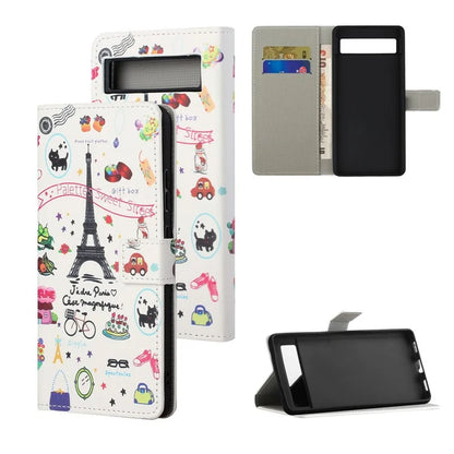 For Google Pixel 8a PU Leather Case Pattern Flip Stand Phone Cover
