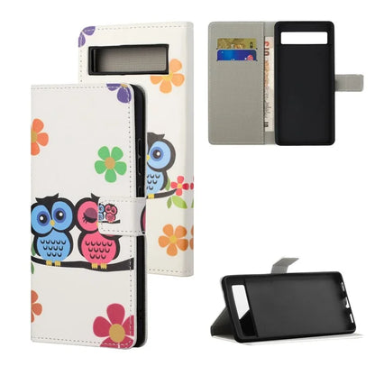 For Google Pixel 8a PU Leather Case Pattern Flip Stand Phone Cover