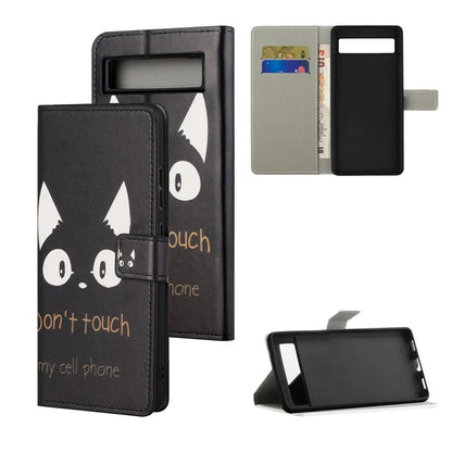 For Google Pixel 8a PU Leather Case Pattern Flip Stand Phone Cover