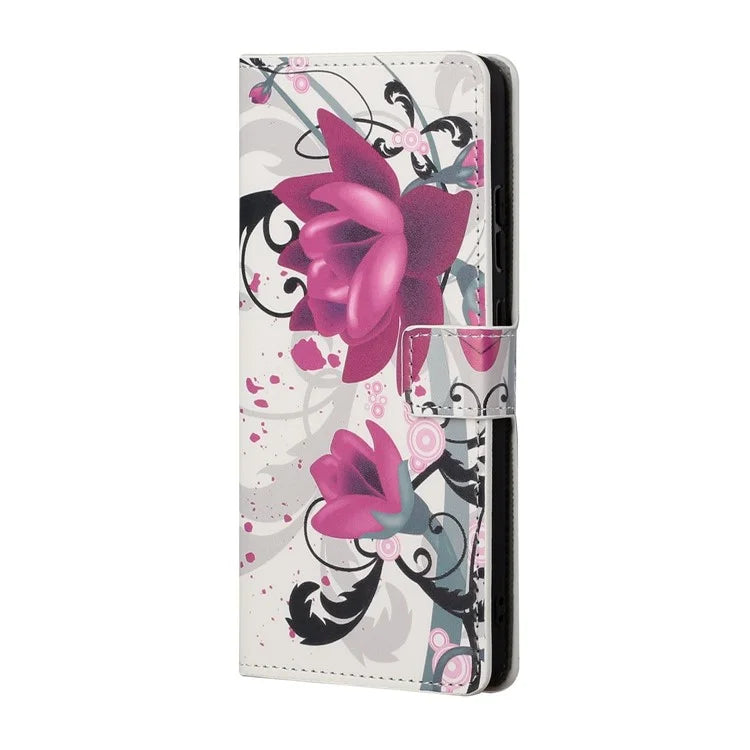 For Google Pixel 8a PU Leather Case Pattern Flip Stand Phone Cover