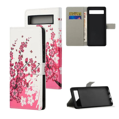 For Google Pixel 8a PU Leather Case Pattern Flip Stand Phone Cover
