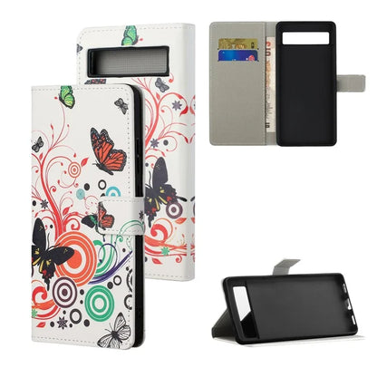For Google Pixel 8a PU Leather Case Pattern Flip Stand Phone Cover