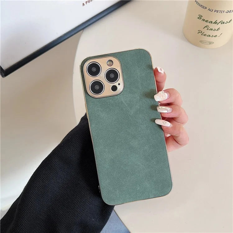 For iPhone 15 Pro Phone Case Electroplating Edge Design Back Cover