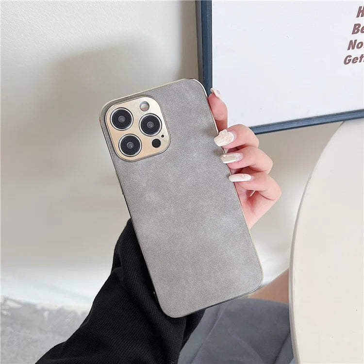 For iPhone 15 Pro Phone Case Electroplating Edge Design Back Cover