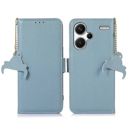 For Xiaomi Redmi Note 13 Pro+ 5G Cell Phone Case RFID Blocking Wallet Stand Cover