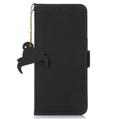 For Xiaomi Redmi Note 13 Pro+ 5G Cell Phone Case Silky Genuine Cow Leather Wallet Cover