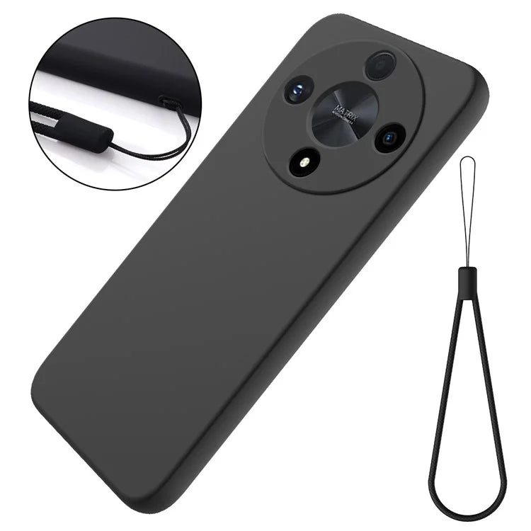 For Honor X9b 5G / Magic6 Lite 5G Case Phone Cover Soft Lining Liquid Silicone Shell with Strap