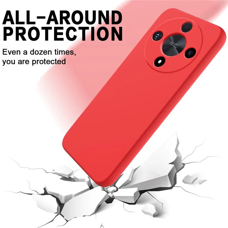 For Honor X9b 5G / Magic6 Lite 5G Case Phone Cover Soft Lining Liquid Silicone Shell with Strap