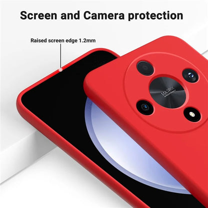 For Honor X9b 5G / Magic6 Lite 5G Case Phone Cover Soft Lining Liquid Silicone Shell with Strap