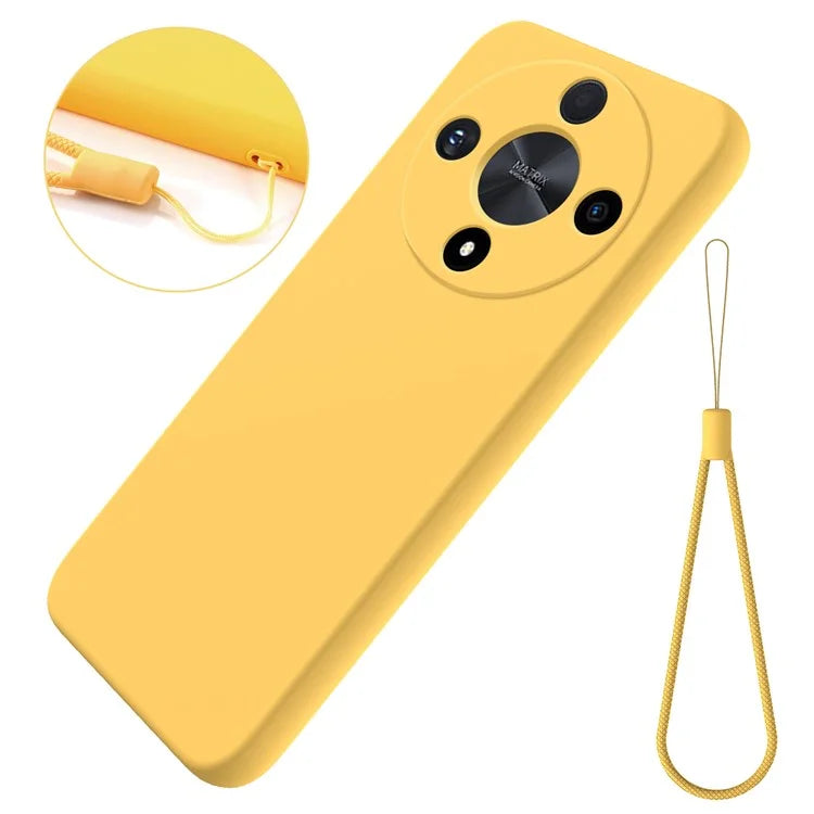 For Honor X9b 5G / Magic6 Lite 5G Case Phone Cover Soft Lining Liquid Silicone Shell with Strap