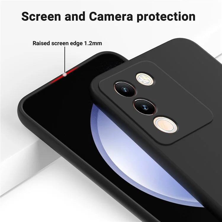 For vivo Y200 (India) 5G Case Soft Lining Anti-scratch Liquid Silicone Cover with Strap