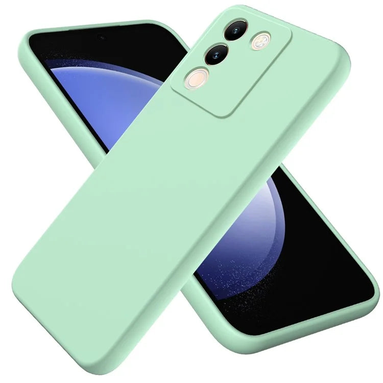 For vivo Y200 (India) 5G Case Soft Lining Anti-scratch Liquid Silicone Cover with Strap