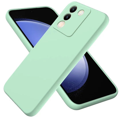 For vivo Y200 (India) 5G Case Soft Lining Anti-scratch Liquid Silicone Cover with Strap