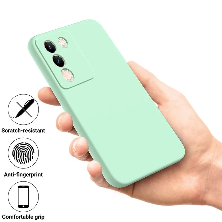 For vivo Y200 (India) 5G Case Soft Lining Anti-scratch Liquid Silicone Cover with Strap
