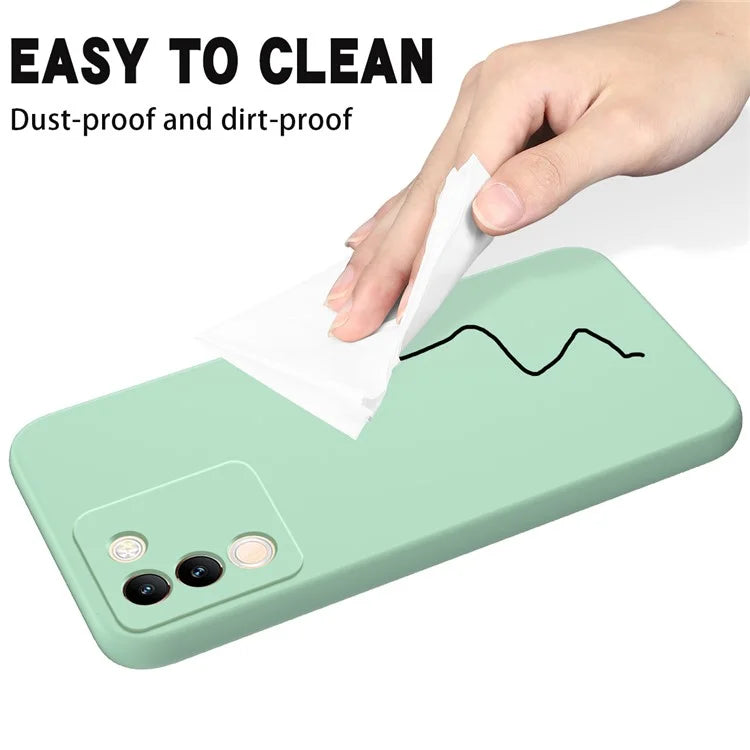 For vivo Y200 (India) 5G Case Soft Lining Anti-scratch Liquid Silicone Cover with Strap