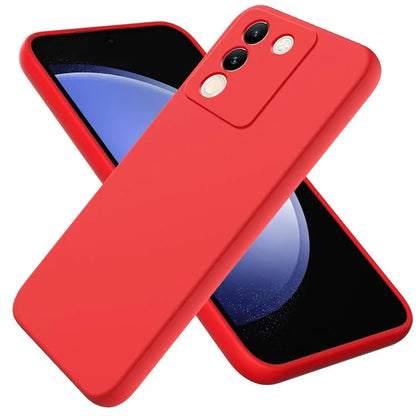 For vivo Y200 (India) 5G Case Soft Lining Anti-scratch Liquid Silicone Cover with Strap