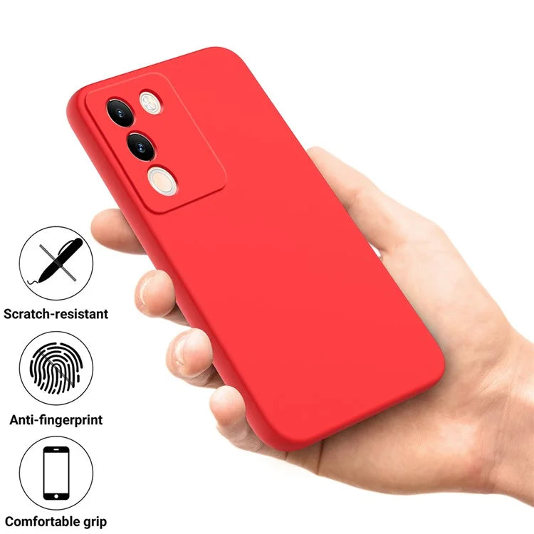 For vivo Y200 (India) 5G Case Soft Lining Anti-scratch Liquid Silicone Cover with Strap
