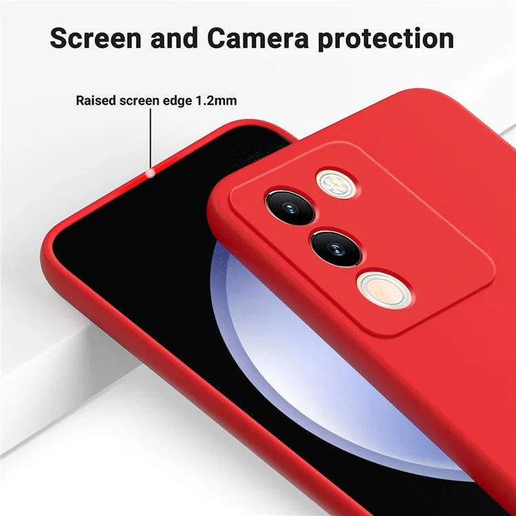 For vivo Y200 (India) 5G Case Soft Lining Anti-scratch Liquid Silicone Cover with Strap