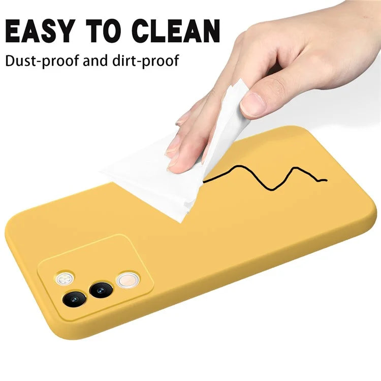 For vivo Y200 (India) 5G Case Soft Lining Anti-scratch Liquid Silicone Cover with Strap