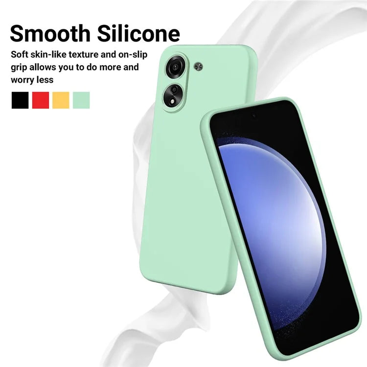For Xiaomi Redmi 13C 4G / Poco C65 4G Case Soft Lining Liquid Silicone Shell Slim-Fit Phone Cover with Strap