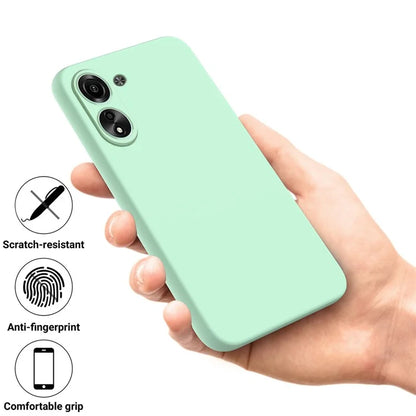 For Xiaomi Redmi 13C 4G / Poco C65 4G Case Soft Lining Liquid Silicone Shell Slim-Fit Phone Cover with Strap