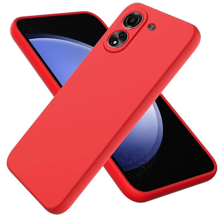For Xiaomi Redmi 13C 4G / Poco C65 4G Case Soft Lining Liquid Silicone Shell Slim-Fit Phone Cover with Strap