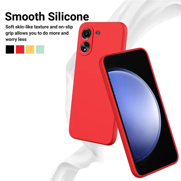 For Xiaomi Redmi 13C 4G / Poco C65 4G Case Soft Lining Liquid Silicone Shell Slim-Fit Phone Cover with Strap