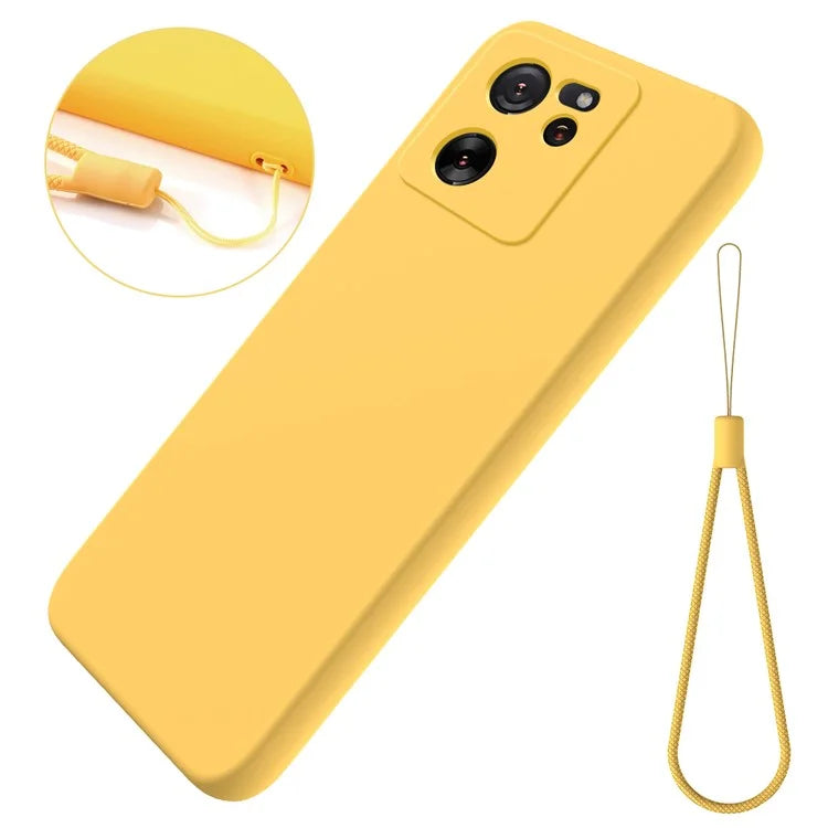 For Xiaomi 13T Pro / 13T / Redmi K60 Ultra Case Soft Lining Liquid Silicone Phone Covering Shell with Strap