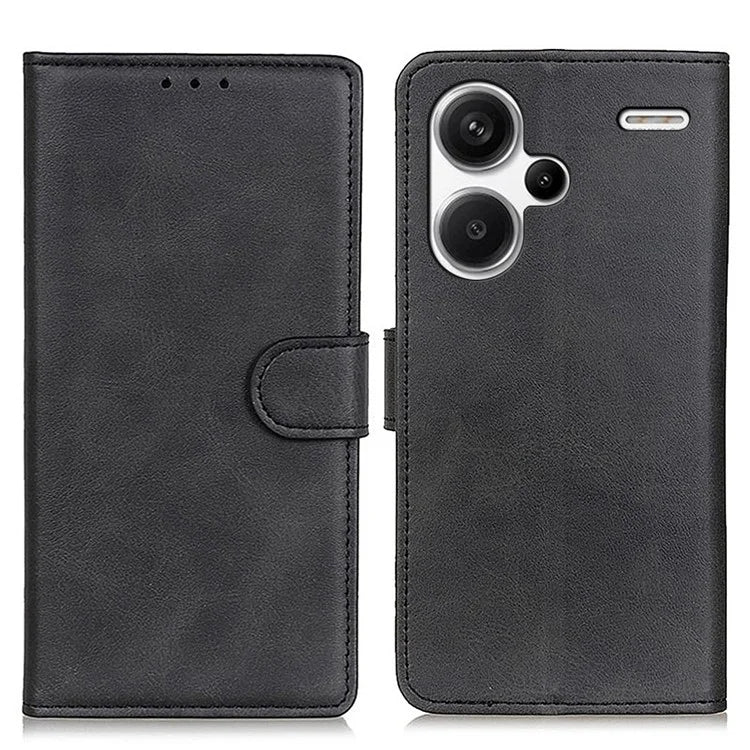 For Xiaomi Redmi Note 13 Pro+ 5G Cell Phone Cases Cowhide Texture Folio Flip PU Leather Cover