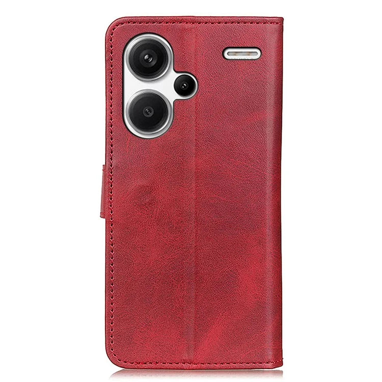 For Xiaomi Redmi Note 13 Pro+ 5G Cell Phone Cases Cowhide Texture Folio Flip PU Leather Cover