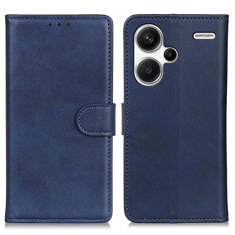 For Xiaomi Redmi Note 13 Pro+ 5G Cell Phone Cases Cowhide Texture Folio Flip PU Leather Cover