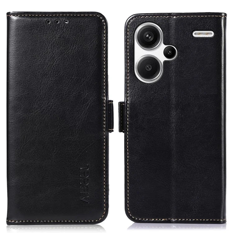ABEEL For Xiaomi Redmi Note 13 Pro+ 5G Cell Phone Case PU Leather Wallet Cover